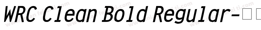 WRC Clean Bold Regular字体转换